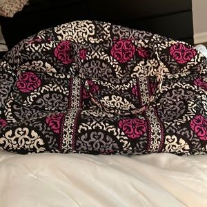 Vera Bradley Weekender in Retired Canterbury Magenta